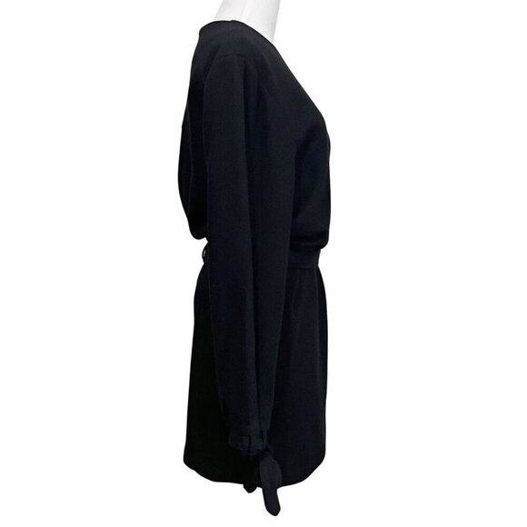 NWT ROCKET X LUNCH BLACK WOOL FELT BELTED BLOUSON DRESS - S - Picture 2 of 16